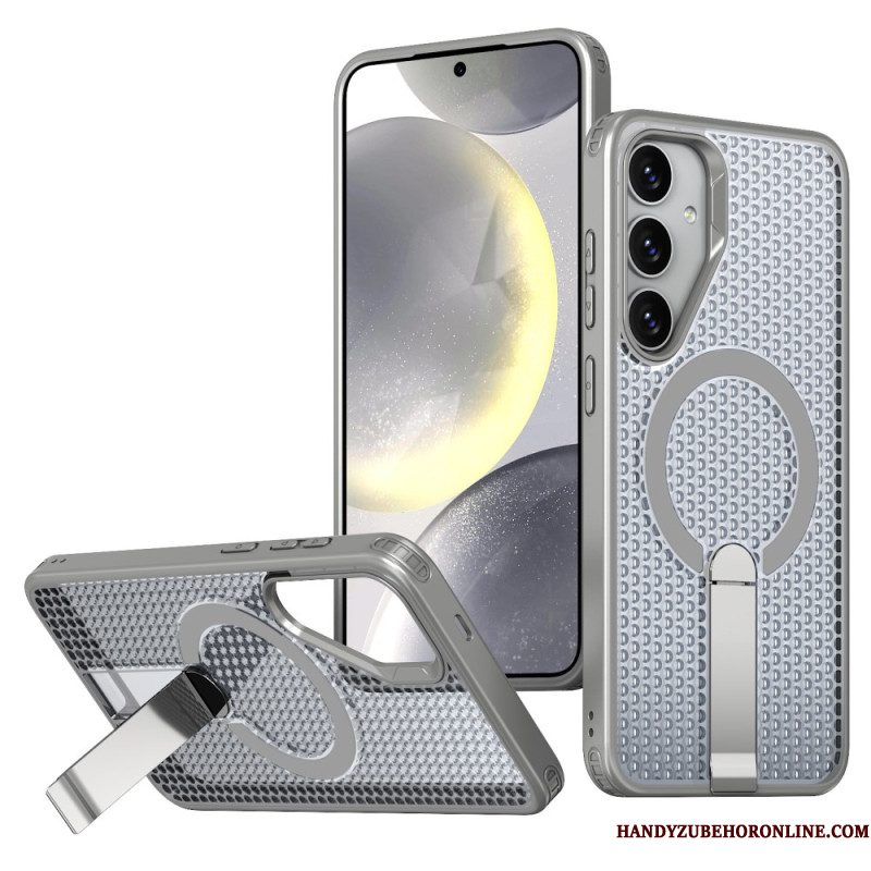 Hoesje Samsung Galaxy S26 Magnetisch Met Magnetische Standaard En Standaard Met Rasterstructuur Bescherming Hoesje