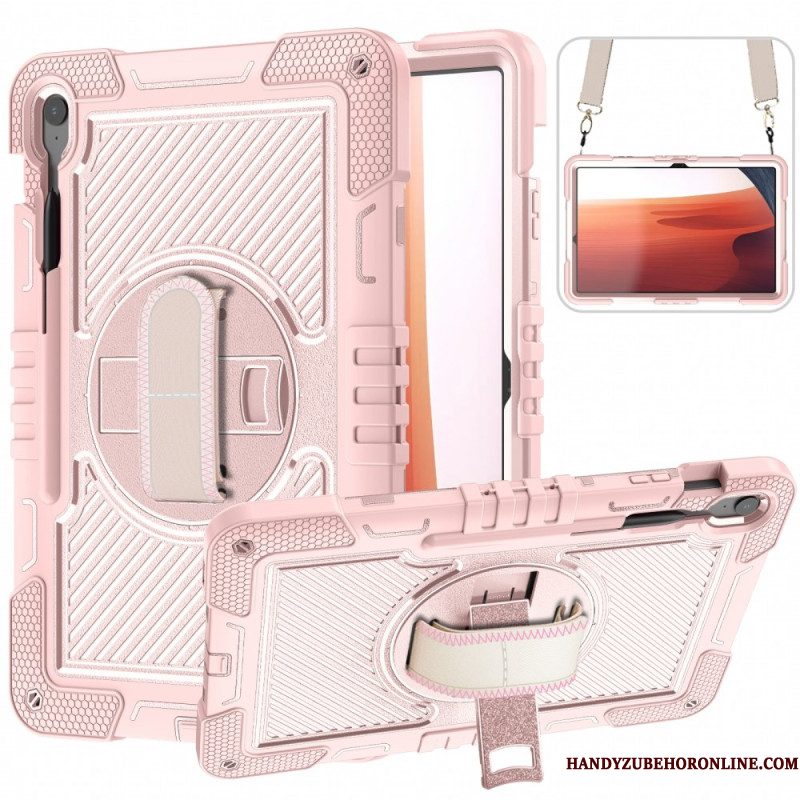 Hoesje Samsung Galaxy Tab S10 Fe Plus Standaard En Schouderband