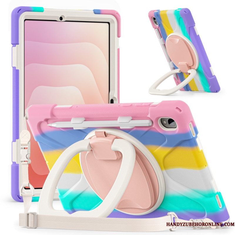 Hoesje Samsung Galaxy Tab S11 Drievoudige Bescherming Met Schouderband En Ringhouder Bescherming Hoesje