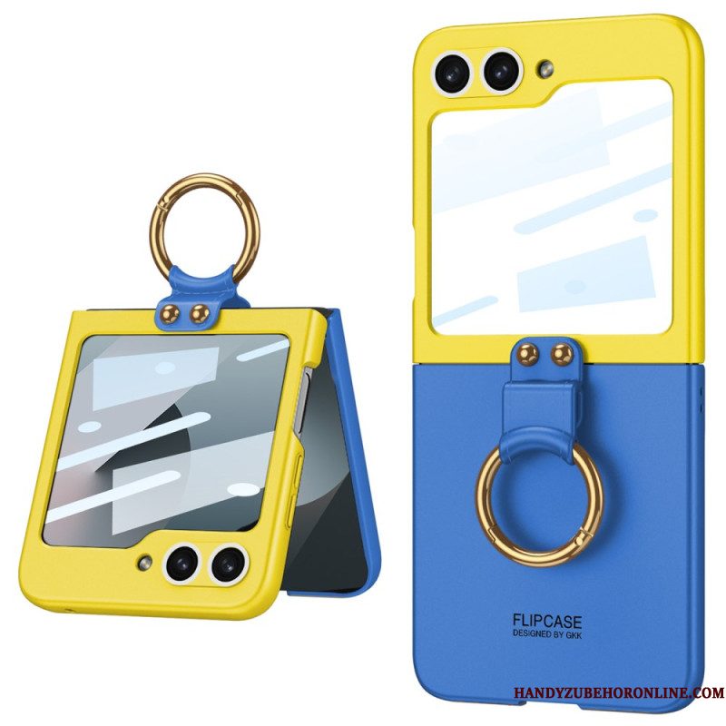 Hoesje Samsung Galaxy Z Flip 7 Fe Beschermer Voor Magnetisch Scharnier En Tweekleurige Standaard