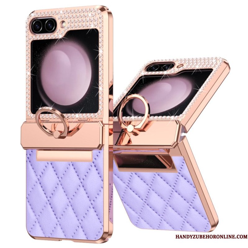 Hoesje Samsung Galaxy Z Flip 7 Fe Decoratie Met Strass-steentjes Bescherming Hoesje
