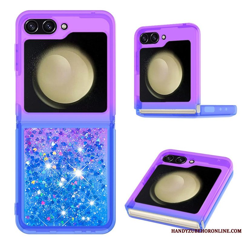 Hoesje Samsung Galaxy Z Flip 7 Fe Glitter Met Kleurverloop