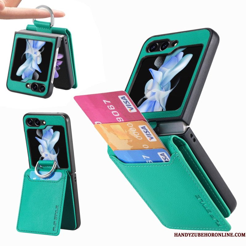 Hoesje Samsung Galaxy Z Flip 7 Fe Kaarthouder Met Standaard En Ring