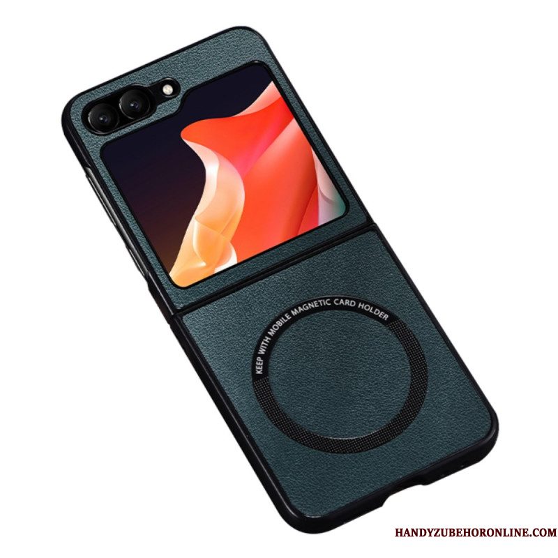 Hoesje Samsung Galaxy Z Flip 7 Fe Leerlook Magsafe-compatibel