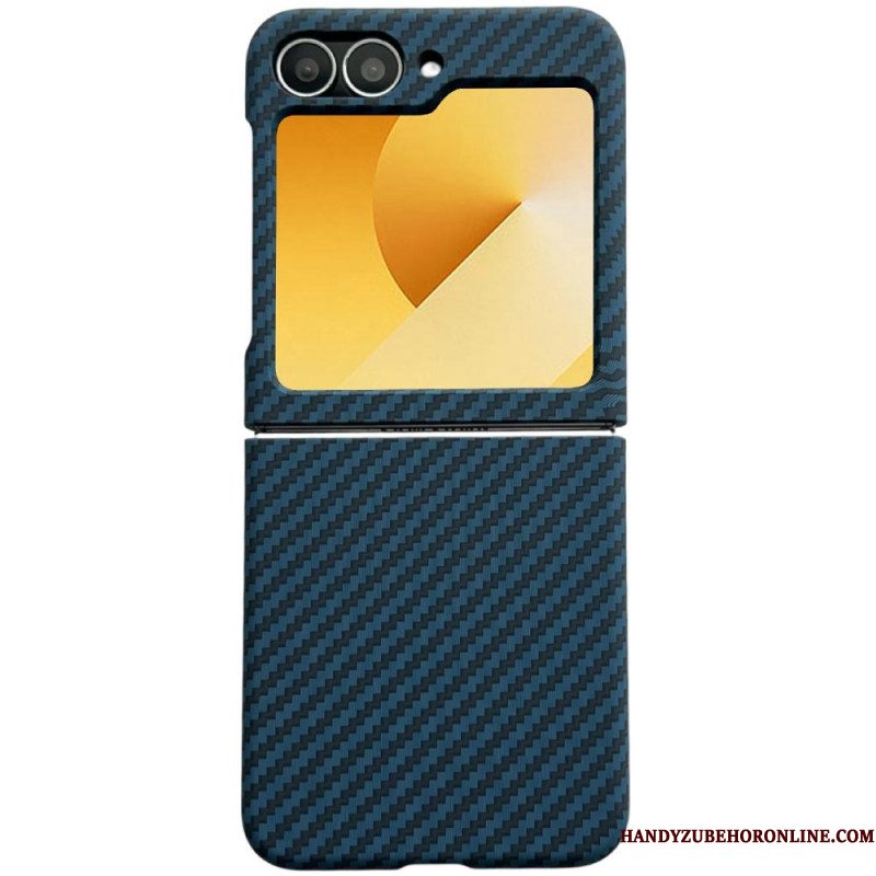 Hoesje Samsung Galaxy Z Flip 7 Fe Magnetische Koolstofvezeltextuur Bescherming Hoesje