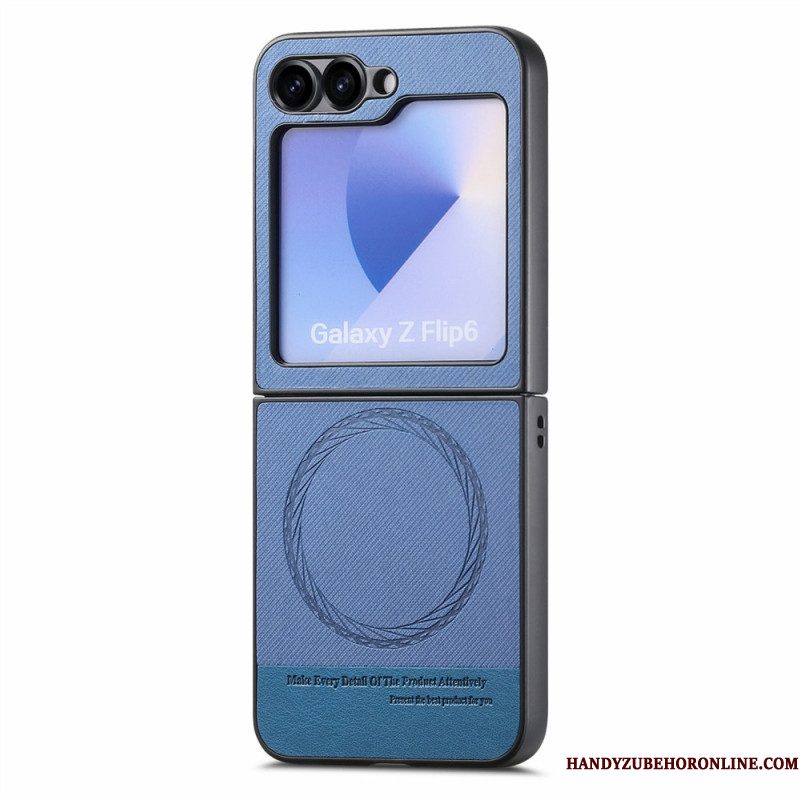 Hoesje Samsung Galaxy Z Flip 7 Fe Magsafe-compatibel Met Denimtextuur