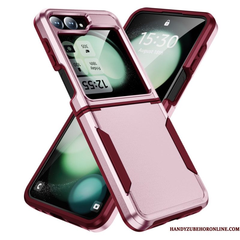 Hoesje Samsung Galaxy Z Flip 7 Fe Robuust Metaaleffect Bescherming Hoesje