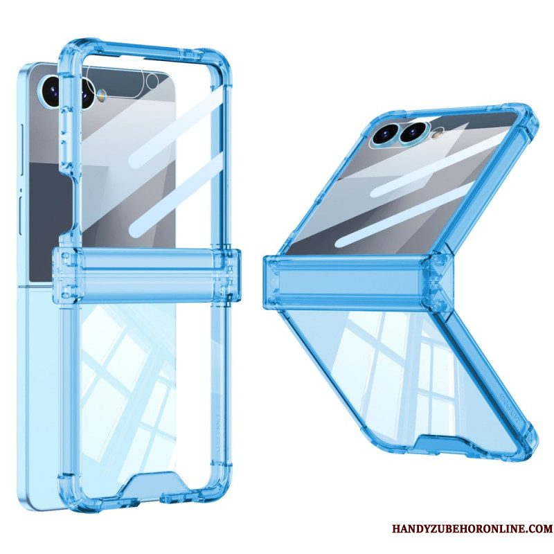 Hoesje Samsung Galaxy Z Flip 7 Gekleurd Doorschijnend Met Airbagbescherming Bescherming Hoesje