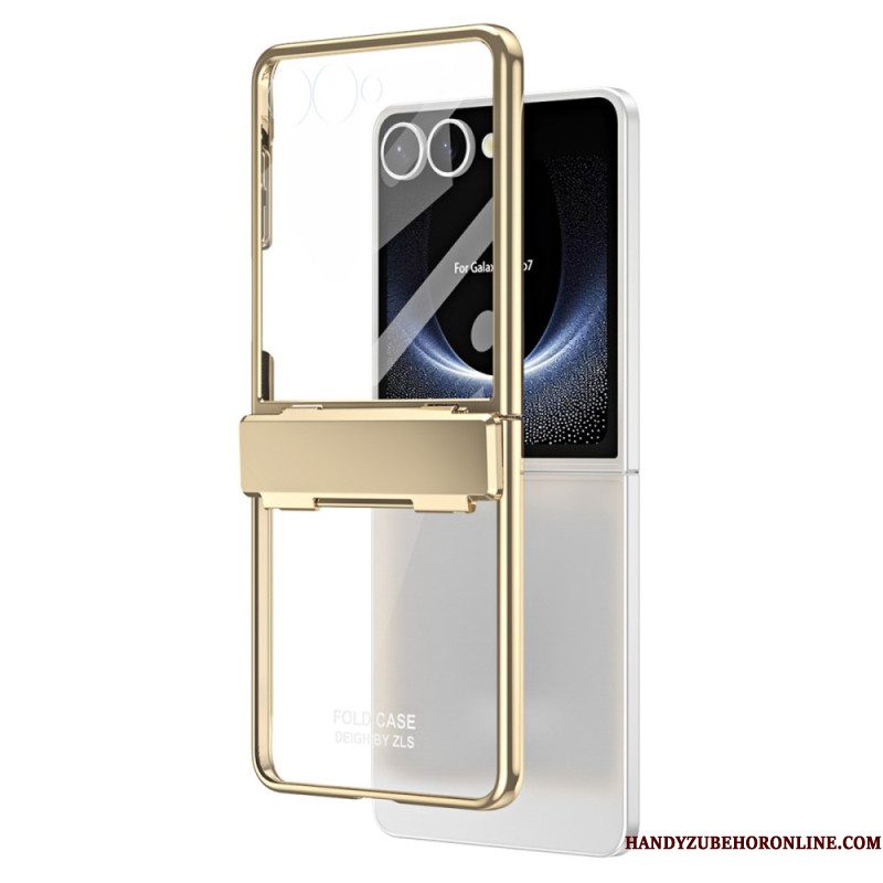 Hoesje Samsung Galaxy Z Flip 7 Metalen Rand Met Schermbeschermer Bescherming Hoesje