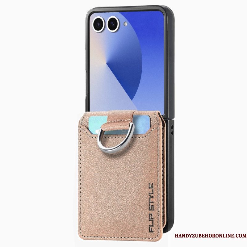 Hoesje Samsung Galaxy Z Flip 7 Premium Kaarthouder En Houder