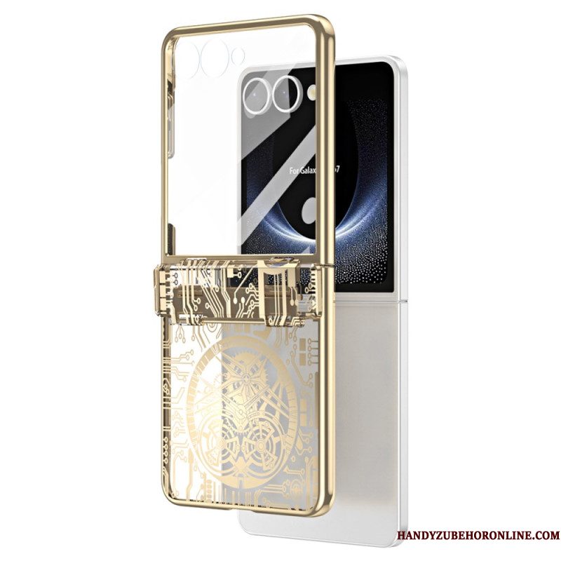 Hoesje Samsung Galaxy Z Flip 7 Premium Met Schermbeschermer Aan De Achterkant