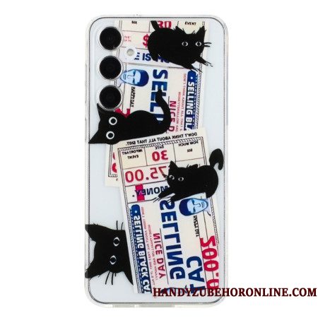 Hoesje Voor Samsung Galaxy A17 4g / 5g 4 Zwarte Katten