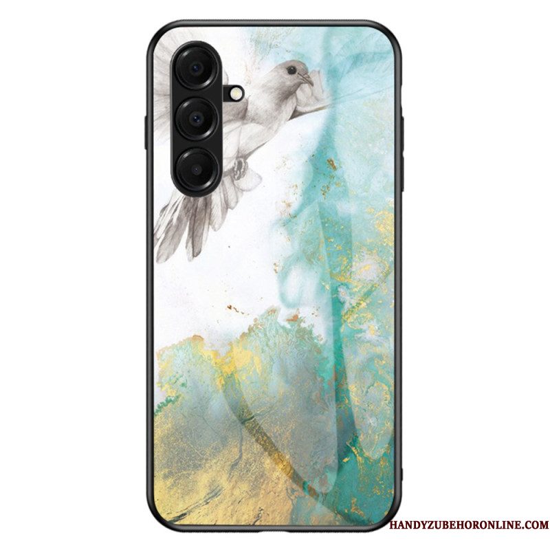 Hoesje Voor Samsung Galaxy A17 4g / 5g Gehard Glas Marmer