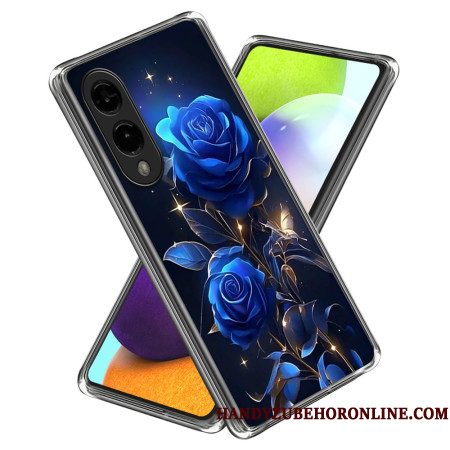 Hoesje Voor Samsung Galaxy S25 5g Edge Blauwe Rozen