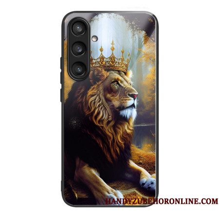 Hoesje Voor Samsung Galaxy S25 5g Gehard Glas Met Gouden Leeuwenkroon