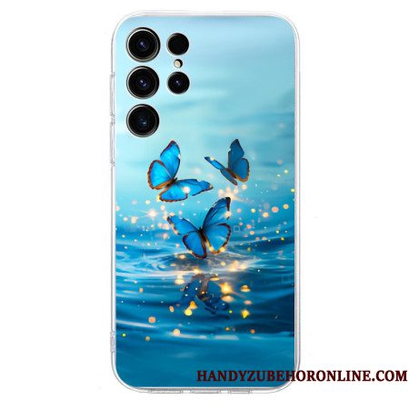 Hoesje Voor Samsung Galaxy S25 Ultra 5g Blauwe Vlinders