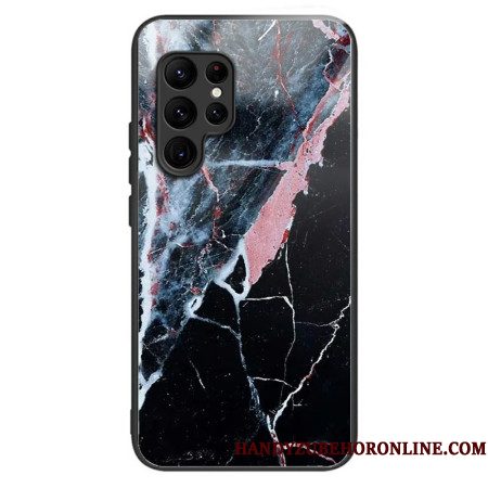 Hoesje Voor Samsung Galaxy S25 Ultra 5g Zwart-wit Marmer Gehard Glas