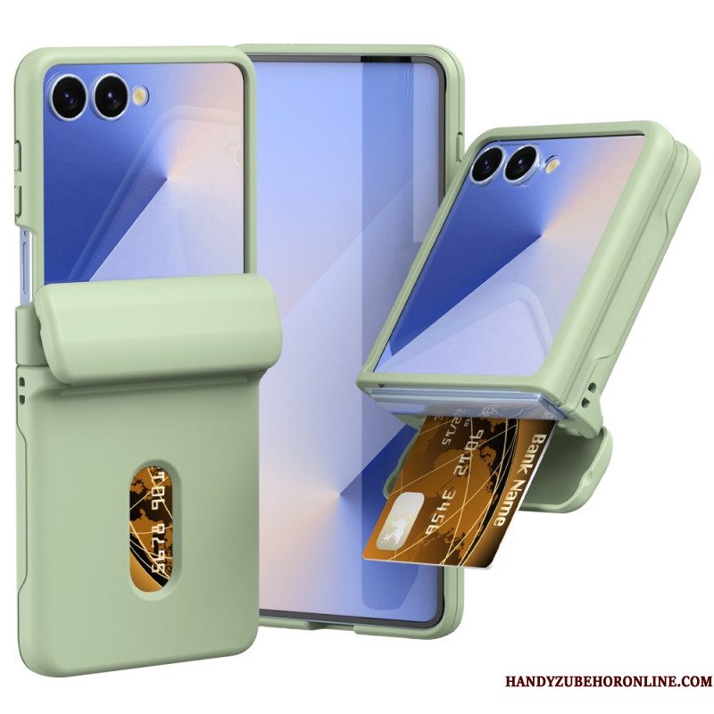 Hoesje Voor Samsung Galaxy Z Flip 7 Veerscharnier En Kaarthouder
