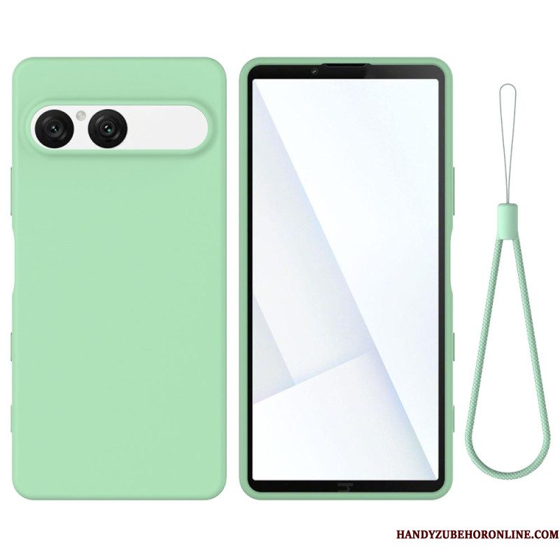 Hoesje Voor Sony Xperia 10 Vii Siliconen Met Bandje