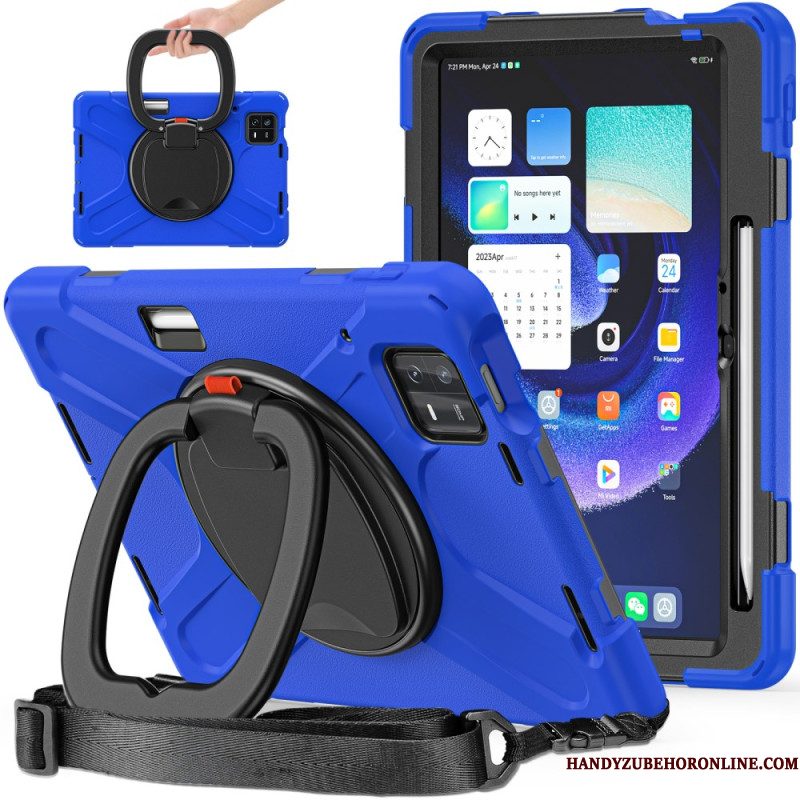 Hoesje Voor Xiaomi Pad 6 Draaibare Standaard Met Schouderriem