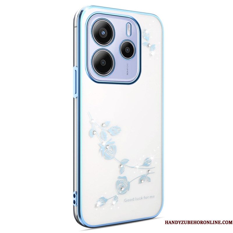 Hoesje Voor Xiaomi Redmi Note 14 5g Kadem Bloemen En Strass-steentjes