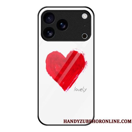 Hoesje Voor iPhone 17 Pro Max Gehard Glas Met Rood Hart