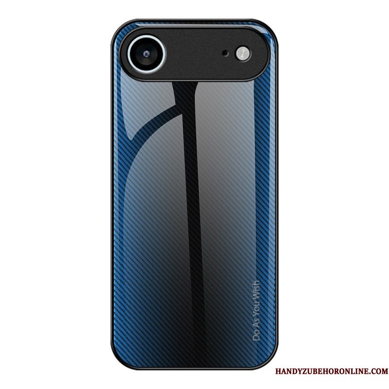Hoesje Voor iPhone Air Gehard Glas Koolstofvezel