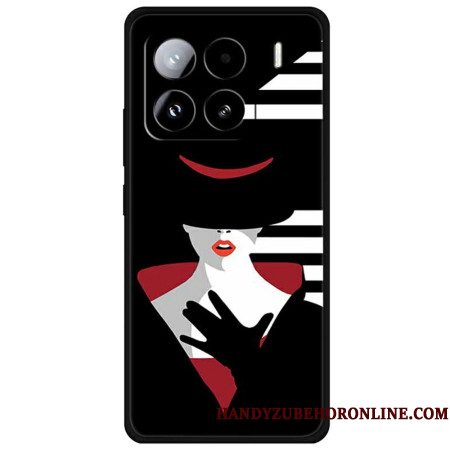 Hoesje Xiaomi 15 Pro Dame Met Een Zwarte Hoed