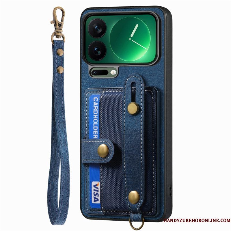 Hoesje Xiaomi 17 Pro Kaartsleuven En Riem Bescherming Hoesje