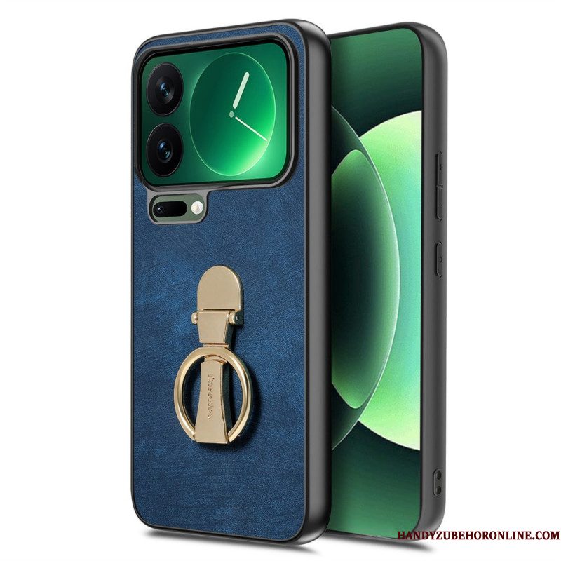 Hoesje Xiaomi 17 Pro Opvouwbare Standaard Met Retro Textuur Caseneo