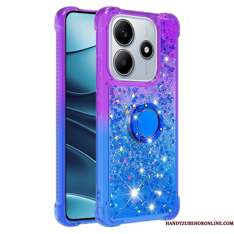 Hoesje Xiaomi Redmi Note 14 5g Glitter Met Verloop En Houder Bescherming Hoesje
