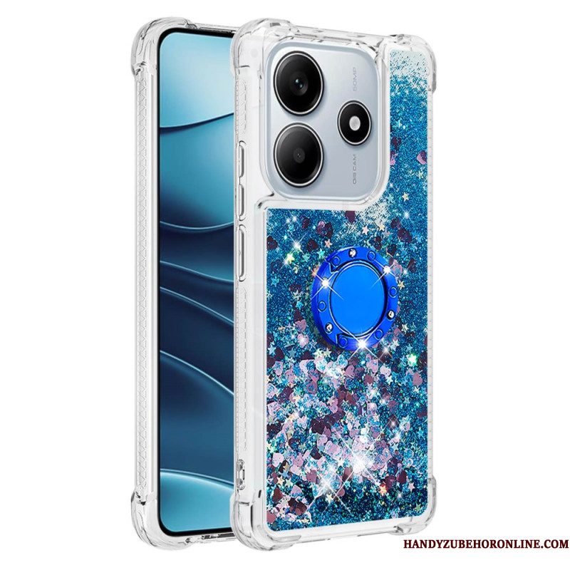 Hoesje Xiaomi Redmi Note 14 5g Ringhouder Met Glitter Bescherming Hoesje