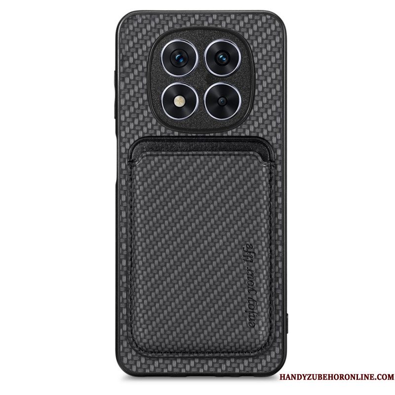 Hoesje Xiaomi Redmi Note 14 Pro 5g Afneembare Koolstofvezel Kaarthouder