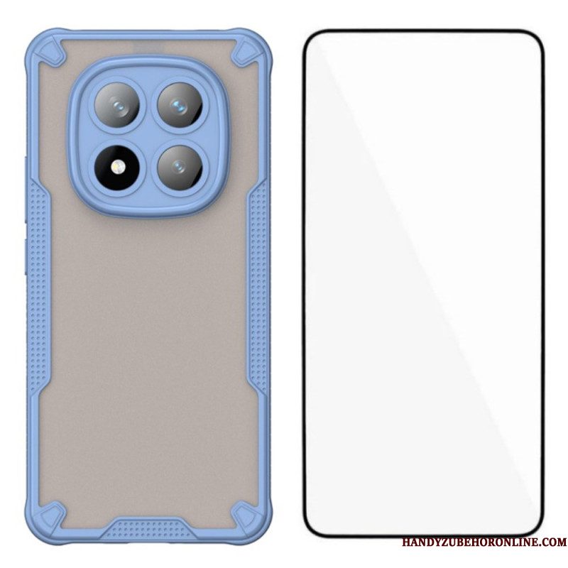 Hoesje Xiaomi Redmi Note 14 Pro Plus 5g Semi-transparante Siliconen Met Gehard Glazen Schermbeschermer