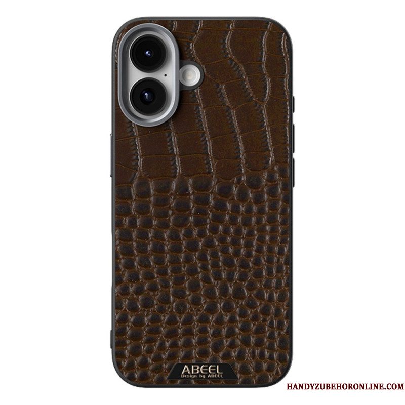 Hoesje iPhone 17 Magsafe-compatibel Abeel Met Krokodillenprint Bescherming Hoesje