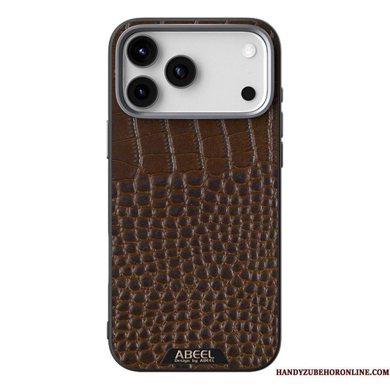 Hoesje iPhone 17 Pro Magsafe-compatibel Krokodillenleer-effect Abeel