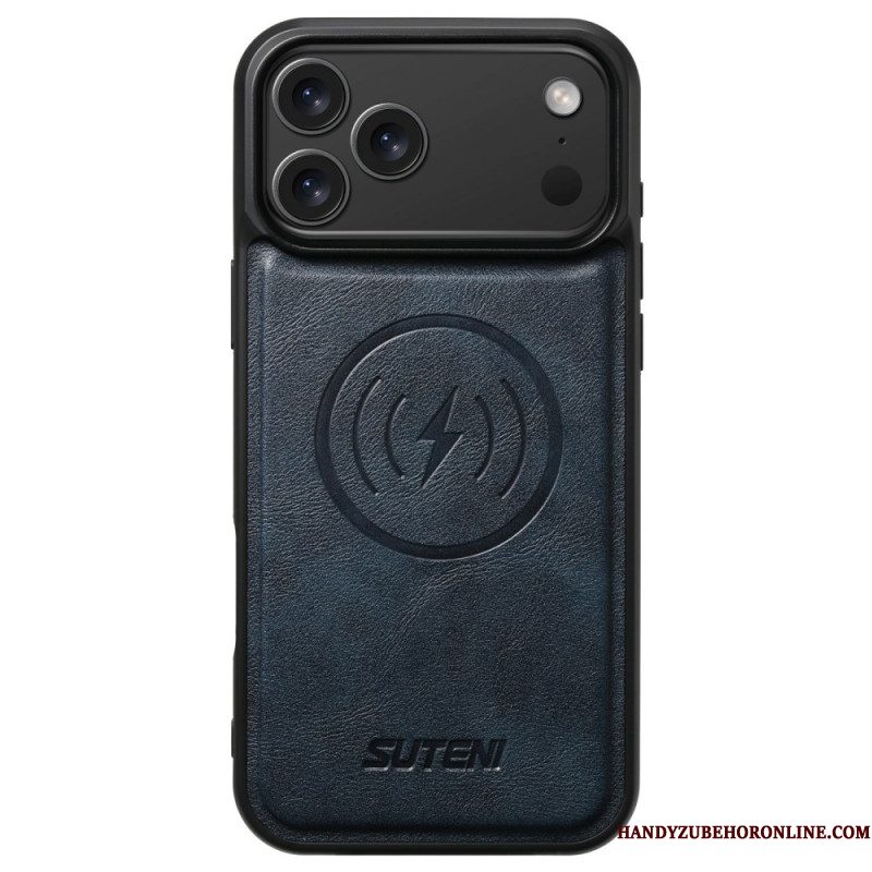 Hoesje iPhone 17 Pro Magsafe-compatibel Vintage Lederlook