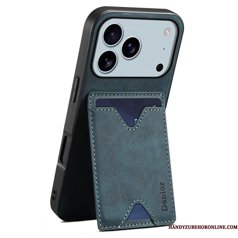 Hoesje iPhone 17 Pro Max Denior Kaarthouder En Standaard