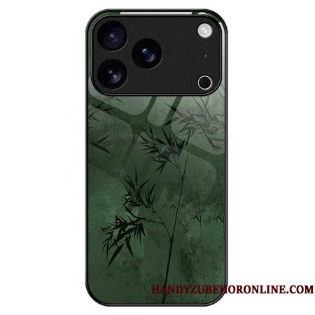 Hoesje iPhone 17 Pro Max Gehard Glas Met Bloemenprint
