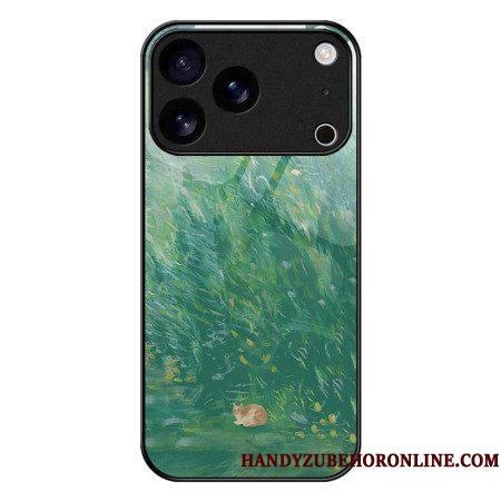 Hoesje iPhone 17 Pro Max Gehard Glas Met Kattenmotief Bescherming Hoesje