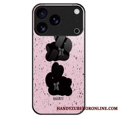 Hoesje iPhone 17 Pro Max Gehard Glas Roze En Zwart Bescherming Hoesje