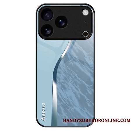 Hoesje iPhone 17 Pro Max Lichtblauw Gehard Glas Met Design