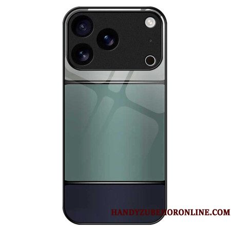 Hoesje iPhone 17 Pro Max Tweekleurig Gehard Glas Bescherming Hoesje