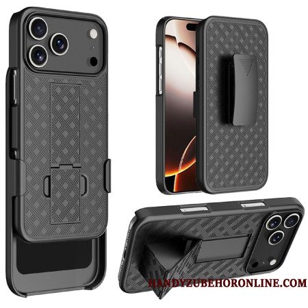 Hoesje iPhone 17 Pro Schuifbaar Met Standaard En Clip Bescherming Hoesje