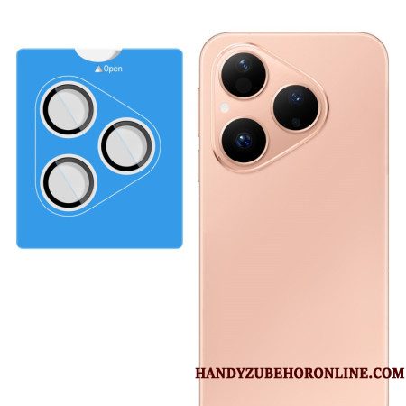Lensbeschermer Van Gehard Glas Voor Huawei Pura 80 Met Zelfpositionerend Frame (zwarte Cirkels)