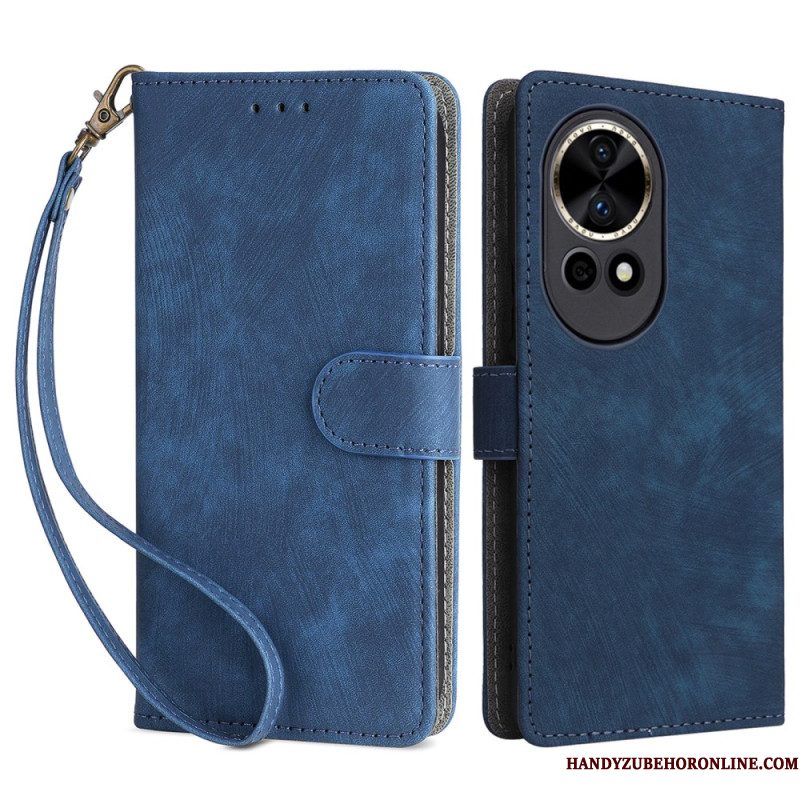 Leren Hoesje Huawei Nova 13 Rfid-portemonnee Met Suède-effect