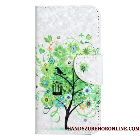 Leren Hoesje Samsung Galaxy A17 4g / 5g Groene Boom Bescherming Hoesje