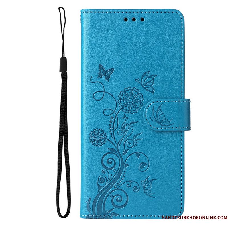 Leren Hoesje Samsung Galaxy S25 5g Edge Bloemenprint Bescherming Hoesje