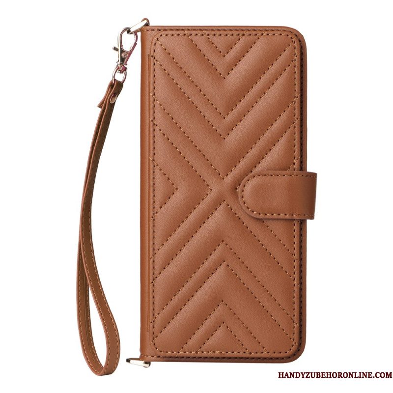 Leren Hoesje Samsung Galaxy S25 Fe Band En Schouderband