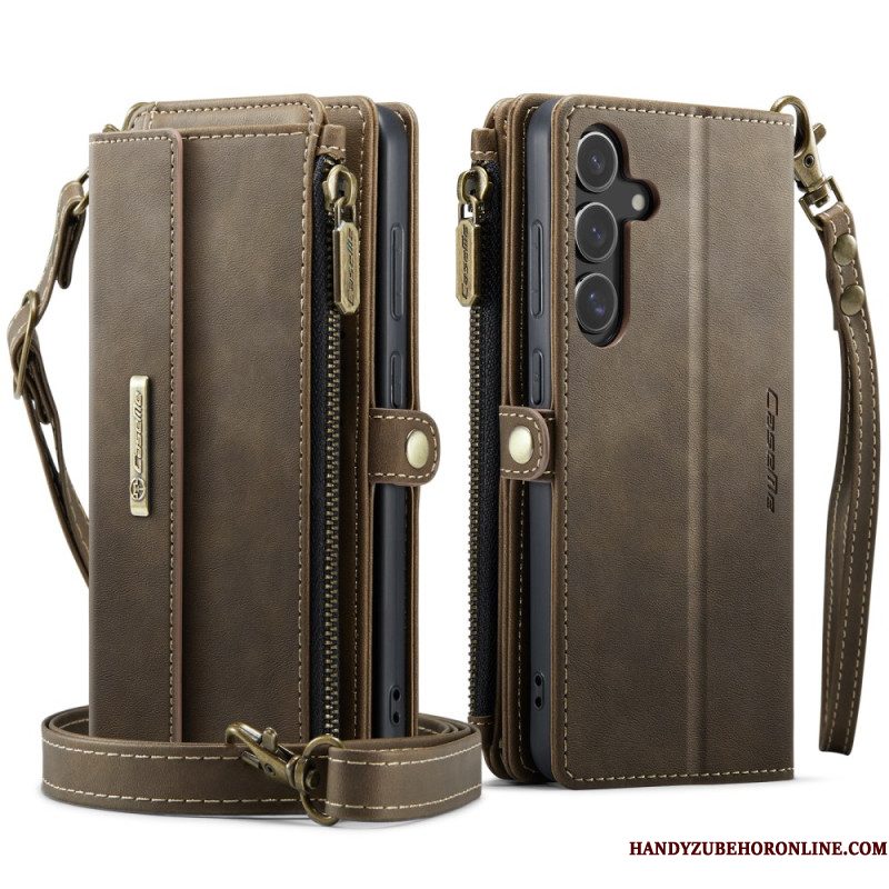 Leren Hoesje Samsung Galaxy S25 Fe Caseme Portemonnee Bescherming Hoesje